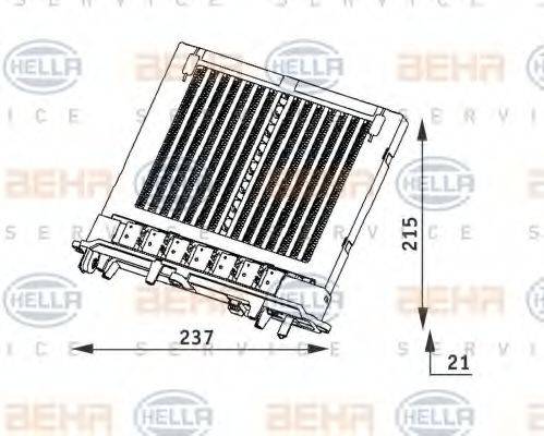 HELLA 8FH351312101 Теплообмінник, опалення салону