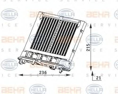 HELLA 8FH351312111 Теплообмінник, опалення салону