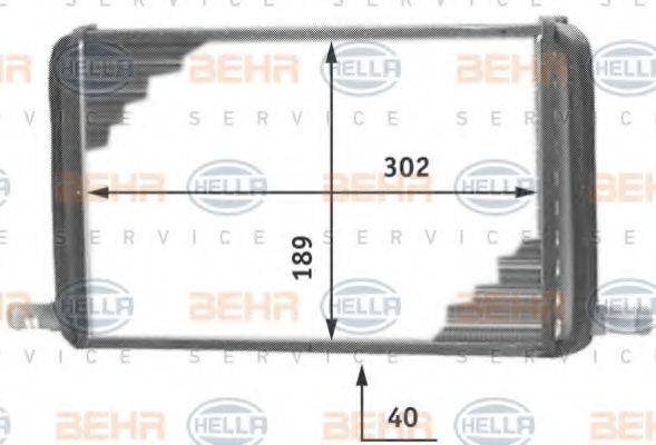 HELLA 8FH351312241 Теплообмінник, опалення салону