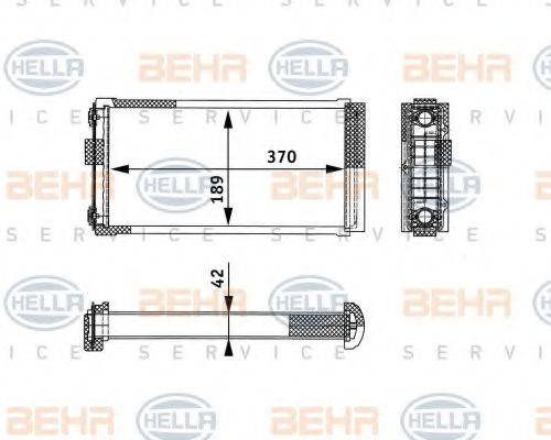 HELLA 8FH351312601 Теплообмінник, опалення салону