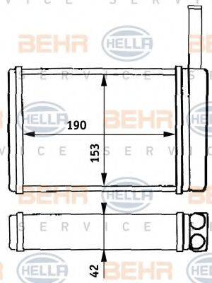 HELLA 8FH351313121 Теплообмінник, опалення салону