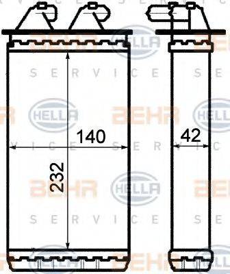 HELLA 8FH351313201 Теплообмінник, опалення салону