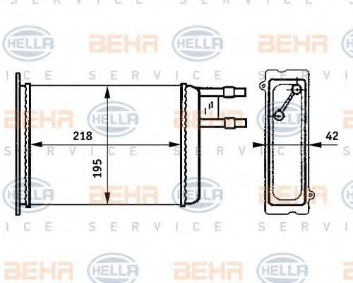 HELLA 8FH351313371 Теплообмінник, опалення салону