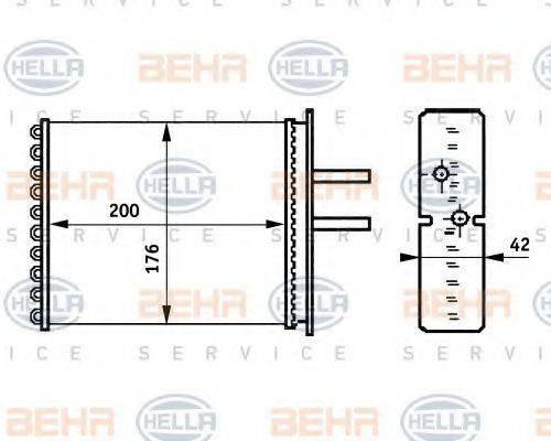 HELLA 8FH351313381 Теплообмінник, опалення салону