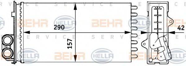 HELLA 8FH351313441 Теплообмінник, опалення салону