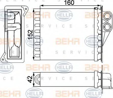 HELLA 8FH351313591 Теплообмінник, опалення салону