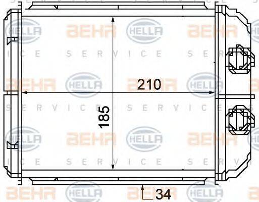 HELLA 8FH351315381 Теплообмінник, опалення салону