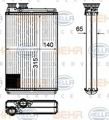 HELLA 8FH351315571 Теплообмінник, опалення салону