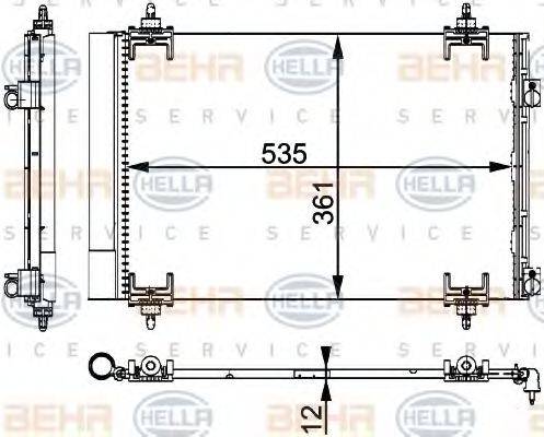 HELLA 8FC351317561 Конденсатор, кондиціонер