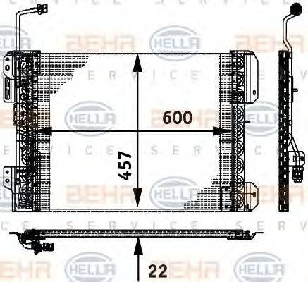 HELLA 8FC351317641 Конденсатор, кондиціонер