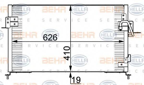 HELLA 8FC351318001 Конденсатор, кондиціонер