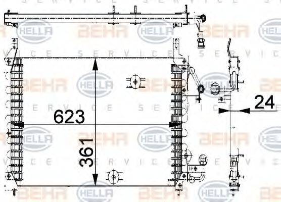 HELLA 8FC351318031 Конденсатор, кондиціонер