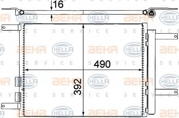 HELLA 8FC351318651 Конденсатор, кондиціонер