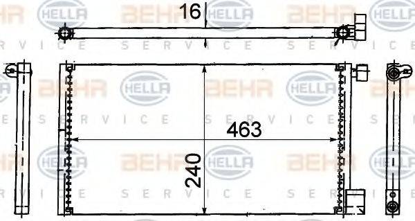 HELLA 8FC351318771 Конденсатор, кондиціонер