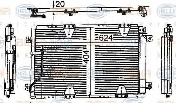 HELLA 8FC351318781 Конденсатор, кондиціонер