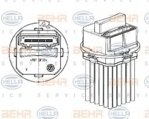 HELLA 5DS351320011 Регулятор, вентилятор салону