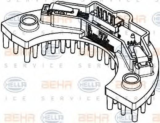 HELLA 5HL351321561 Регулятор, вентилятор салону