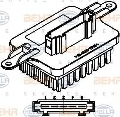 HELLA 5HL351321571 Регулятор, вентилятор салону