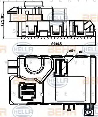 HELLA 5HL351321721 Регулятор, вентилятор салону