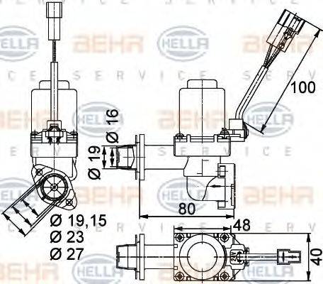 HELLA 9XL351328351 Регулюючий клапан охолоджувальної рідини