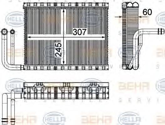 HELLA 8FV351331151 Випарник, кондиціонер