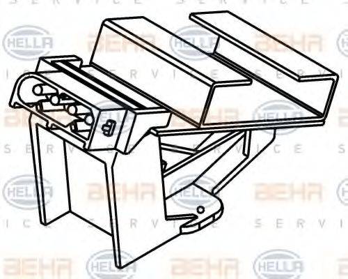 HELLA 9ML351332011 Опір, вентилятор салону