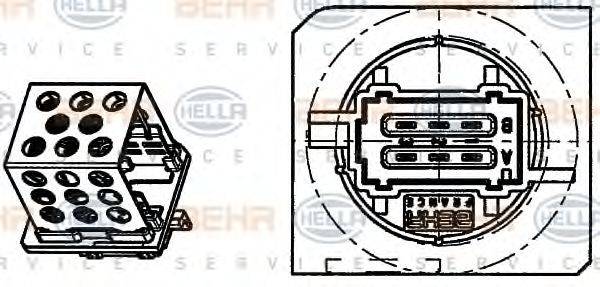 HELLA 9ML351332261 Опір, вентилятор салону