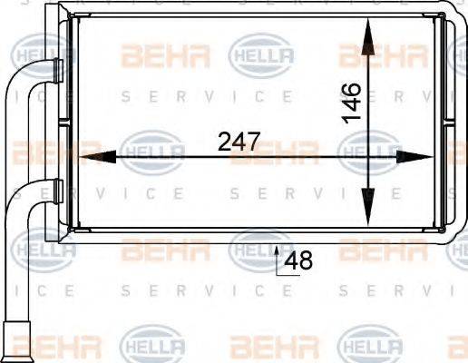 HELLA 8FH351333031 Теплообмінник, опалення салону