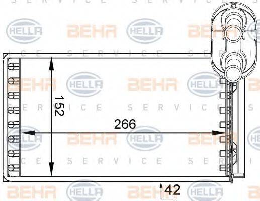 HELLA 8FH351333051 Теплообмінник, опалення салону