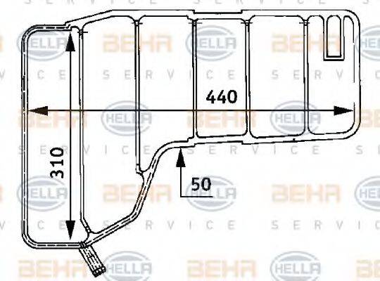 HELLA 8MA376705201 Компенсаційний бак, охолоджуюча рідина