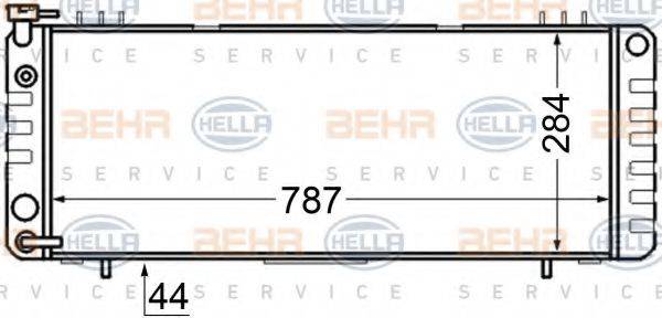 HELLA 8MK376705771 Радіатор, охолодження двигуна