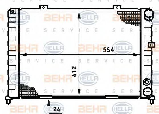 HELLA 8MK376708431 Радіатор, охолодження двигуна