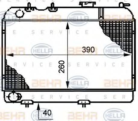 HELLA 8MK376708691 Радіатор, охолодження двигуна