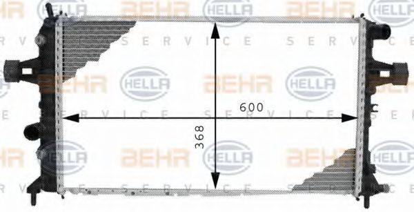 HELLA 8MK376710334 Радіатор, охолодження двигуна