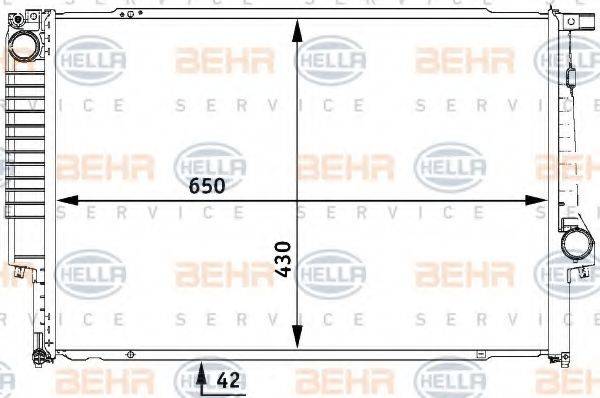 HELLA 8MK376712121 Радіатор, охолодження двигуна