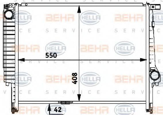 HELLA 8MK376712171 Радіатор, охолодження двигуна