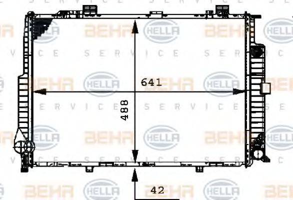 HELLA 8MK376712401 Радіатор, охолодження двигуна