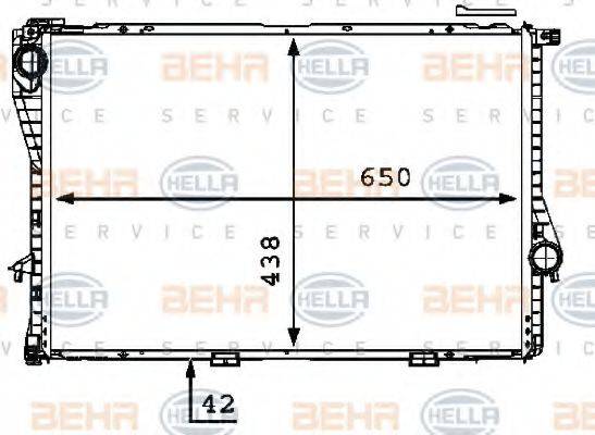 HELLA 8MK376712511 Радіатор, охолодження двигуна