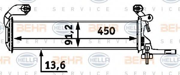 HELLA 8MK376712661 Радіатор, охолодження двигуна