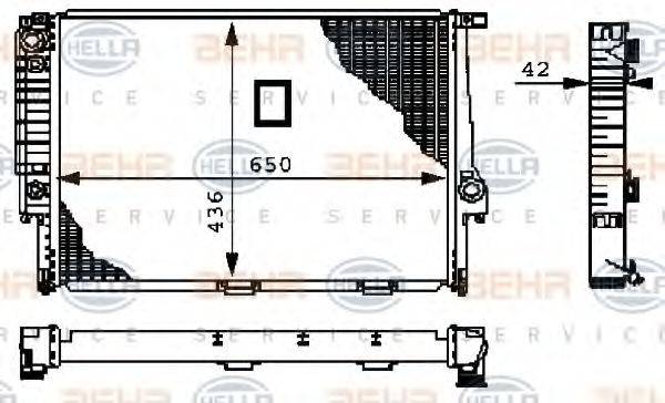 HELLA 8MK376713141 Радіатор, охолодження двигуна