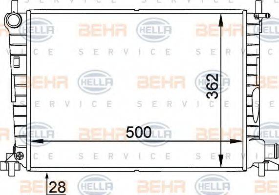 HELLA 8MK376714241 Радіатор, охолодження двигуна