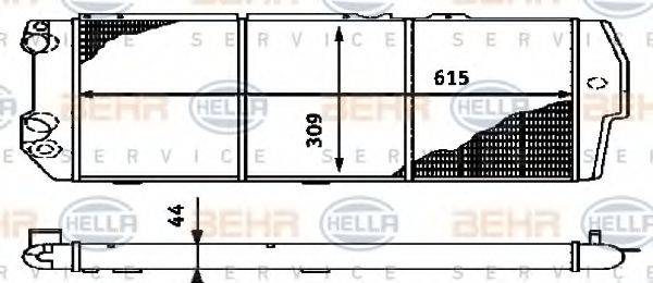 HELLA 8MK376714581 Радіатор, охолодження двигуна