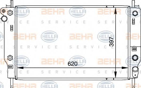 HELLA 8MK376716681 Радіатор, охолодження двигуна