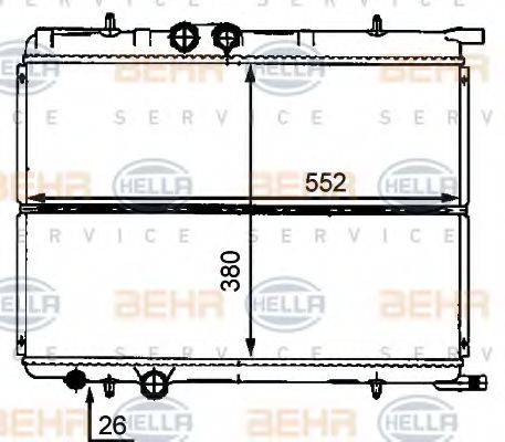 HELLA 8MK376718181 Радіатор, охолодження двигуна