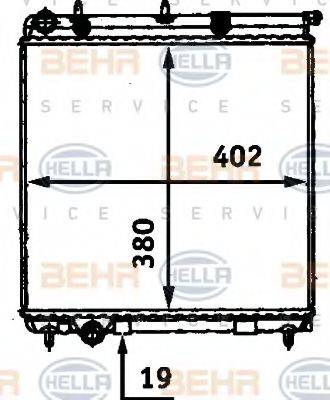 HELLA 8MK376718634 Радіатор, охолодження двигуна