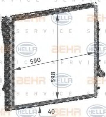 HELLA 8MK376718751 Радіатор, охолодження двигуна