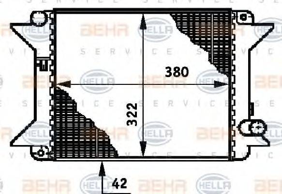 HELLA 8MK376719361 Радіатор, охолодження двигуна