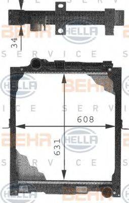 HELLA 8MK376721281 Радіатор, охолодження двигуна