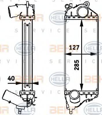 HELLA 8ML376723441 Інтеркулер