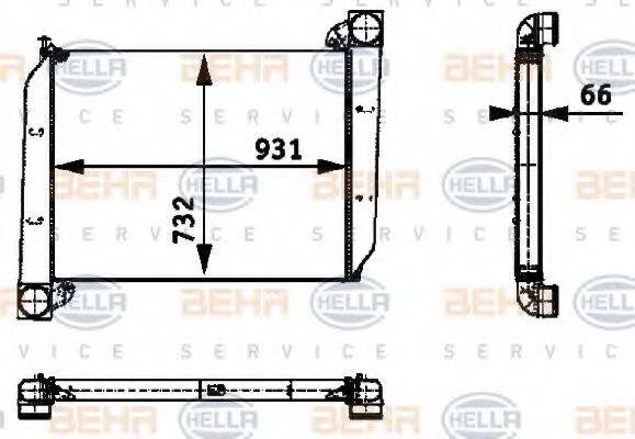 HELLA 8ML376724391 Інтеркулер